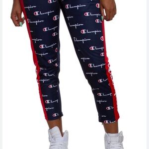 Champion Navy Joggers with Red Accents, Use good condition. No stretchy fabric